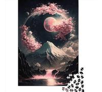 Puzzle carré créatif en Bois pour Adultes, 1 000 pièces, Paysage Japonais, néon, Jeu intellectuel, 1 000 pièces (75 x 50 cm)