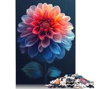 Puzzle carré créatif en Bois pour Adultes, 500 pièces, Affiche Dahlia Multicolore, Jeu intellectuel, 52 x 38 cm