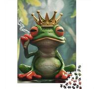 Puzzle carré créatif Frog King de 1000 pièces pour Adultes et Puzzles en Bois, Jouet éducatif, 1000 pièces (75 x 50 cm)