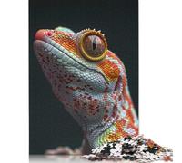Puzzle carré créatif Gecko 1000 pièces pour Adultes, Puzzles en Papier, Jeux de Puzzle Anti-Stress et Cadeaux de Noël Uniques 38 x 26 cm/1000 pièces