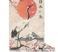 Puzzle carré créatif Kanji japonais de 500 pièces pour adultes et puzzles en bois, jeu intellectuel, 500 pièces (52 x 38 cm)