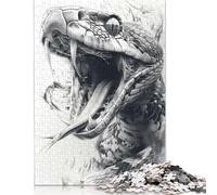 Puzzle carré créatif King Cobra de 1000 pièces pour Adultes, Jeu de Puzzle en Papier Stimulant, 38 x 26 cm / 1000 pièces