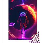 Puzzle carré d'astronomie Volante néon 1000 pièces pour Adultes, Puzzle en Bois, Jouet éducatif et éducatif (1000 pièces, 75 x 50 cm)