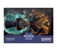 Puzzle carré de 1 000 pièces avec Affiche d'halloween effrayante pour Adultes et Puzzles en Bois, Jouets éducatifs et Jeux familiaux, 1 000 pièces (75 x 50 cm)