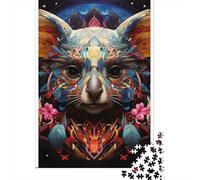 Puzzle carré de 1 000 pièces, créature mystérieuse, pour Adultes, Puzzles en Bois, Jeux de défi Uniques, 1 000 pièces (75 x 50 cm)