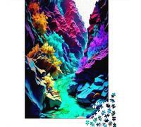 Puzzle carré de 1 000 pièces de Paysage animé pour Adultes, Puzzles en Bois, Jeu Stimulant, 1 000 pièces (75 x 50 cm), Cadeaux de Noël