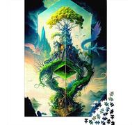 Puzzle carré de 1 000 pièces de Paysage Fantastique pour Adultes, Puzzles en Bois, Jeux de défi Uniques, 1 000 pièces (75 x 50 cm)