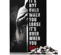 Puzzle carré de 1 000 pièces « N'abandonnez jamais » pour Adultes et Puzzles en Bois, Jeu éducatif, Jouet de défi, 1 000 pièces (75 x 50 cm)