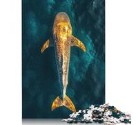 Puzzle carré de 1 000 pièces représentant Un Requin-Baleine dans l'océan pour Adultes et Puzzles en Papier pour Cadeaux de Noël 38 x 26 cm/1 000 pièces