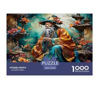 Puzzle carré de 1 000 pièces représentant Un Vieux Savant Chinois pour Adultes, Jeu éducatif en Bois, 1 000 pièces (75 x 50 cm)