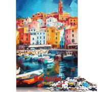 Puzzle carré de 1 000 pièces représentant Une Affiche d'art Marseillais pour Adultes et Puzzles en Bois, Jeu éducatif, Jouet de défi, 1 000 pièces (75 x 50 cm)