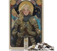 Puzzle carré de 1000 pièces « Chevalier d'épées » pour Adultes et Enfants, en Bois, Cadeau de Noël, 1000 pièces (75 x 50 cm).