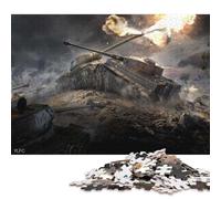 Puzzle carré de 1000 pièces « Combat rapproché is Contre Tigre » pour Adultes, Jeu de Puzzle en Papier, 38 x 26 cm / 1000 pièces