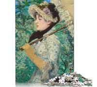 Puzzle carré de 1000 pièces d'Edouard Manet représentant une femme pour adultes et puzzles en bois pour les activités familiales, 1000 pièces (75 x 50 cm)