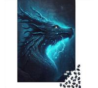 Puzzle carré de 1000 pièces « Dragon de la Forêt Tonnerre » pour Adultes et Puzzles en Bois pour Toute la Famille (75 x 50 cm)