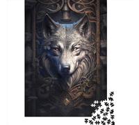 Puzzle carré de 1000 pièces Fable Wolf pour Adultes et Puzzles en Bois, décoration intérieure, 1000 pièces (75 x 50 cm)