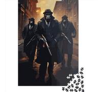 Puzzle carré de 1000 pièces « Gorilles Gangsters » pour Adultes, Puzzle en Papier, Jeu de Divertissement Familial, 38 x 26 cm / 1000 pièces