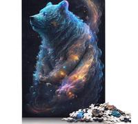 Puzzle carré de 1000 pièces "Penser à l'ours magique" pour adultes et puzzles en bois, jouets éducatifs d'apprentissage, jeux familiaux, 38 x 26 cm/1000 pièces