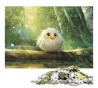 Puzzle carré de 1000 pièces « Petit Borb, ami de la forêt » pour Adultes, Puzzle en Bois, décoration Murale, Cadeau de Noël, 1000 pièces (75 x 50 cm)
