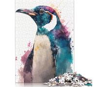 Puzzle carré de 1000 pièces pingouin empereur pour adultes, puzzle en bois, jeu pratique, 1000 pièces (75 x 50 cm)