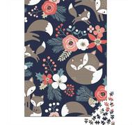 Puzzle carré de 1000 pièces Renard pour Adultes et Puzzles en Bois, Jeu éducatif et défi, 1000 pièces (75 x 50 cm)