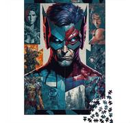 Puzzle carré de 1000 pièces représentant des Affiches de Super-héros Vintage pour Adultes, Puzzle en Bois, Jouet éducatif, 1000 pièces (75 x 50 cm)