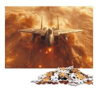 Puzzle carré de 1000 pièces représentant des Avions de Combat Militaires (38 x 26 cm) pour Adultes et idéal comme Cadeau de Noël.