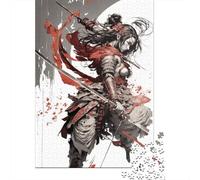 Puzzle carré de 1000 pièces représentant des geishas et des samouraïs Japonais, en Bois, idéal comme Cadeau de Noël pour Adultes. Dimensions : 75 x 50 cm.