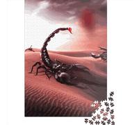 Puzzle carré de 1000 pièces représentant des Scorpions géants, idéal pour Les Adultes. Puzzle en Papier, Cadeau de Noël Parfait. Dimensions : 38 x 26 cm.