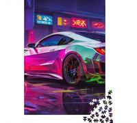 Puzzle carré de 1000 pièces représentant des Supercars colorées, en Bois, pour Adultes. Jeu éducatif et Stimulant. 1000 pièces (75 x 50 cm).