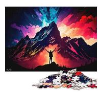 Puzzle carré de 1000 pièces représentant la Silhouette d'un Homme, en Bois, pour Adultes, Jeu éducatif Familial, 1000 pièces (75 x 50 cm)