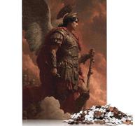 Puzzle carré de 1000 pièces représentant Un Ange Guerrier au Combat, en Bois, pour Adultes. Jeu éducatif et ludique. 1000 pièces (75 x 50 cm).