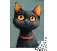 Puzzle carré de 1000 pièces représentant Un British Shorthair, idéal pour Adultes et Enfants. Puzzle en Bois, Cadeau de Noël. 1000 pièces (75 x 50 cm).