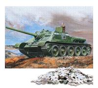 Puzzle carré de 1000 pièces représentant Un Char T72 Panzer, idéal pour Adultes. Puzzle en Papier, décoration Murale, Cadeau de Noël. 38 x 26 cm / 1000 pièces.