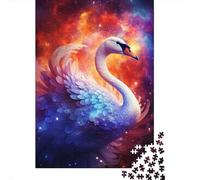 Puzzle carré de 1000 pièces représentant Un Cygne, en Bois, pour Adultes - Jeu éducatif (75 x 50 cm)