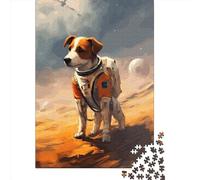 Puzzle carré de 1000 pièces représentant Un Jack Russell Terrier de Mars, pour Adultes. Jeu éducatif en Papier, 38 x 26 cm.