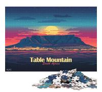 Puzzle carré de 1000 pièces représentant Un Paysage de Montagne d'Afrique du Sud, en Bois, pour Adultes. Jeu éducatif Familial. 1000 pièces (75 x 50 cm).