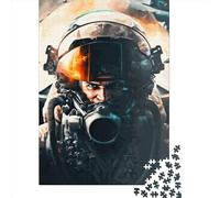 Puzzle carré de 1000 pièces sur Le thème des Pilotes de Chasse, pour Adultes. Jeu de Puzzle en Papier Stimulant, 38 x 26 cm. Idée Cadeau de Noël.