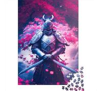 Puzzle carré de 1000 pièces sur Le thème des samouraïs Japonais pour Adultes, Puzzle en Bois, décoration Murale, Cadeau de Noël, 1000 pièces (75 x 50 cm)