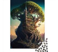 Puzzle carré de 1000 pièces sur Le thème du Royaume des Contes de fées pour Adultes. Jeu de Puzzle en Papier Stimulant, 38 x 26 cm. Idée Cadeau de Noël.