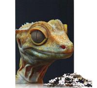 Puzzle carré de 500 pièces avec gecko crêté pour adultes, puzzle en bois, jouet éducatif d'apprentissage, 500 pièces (52x38 cm)