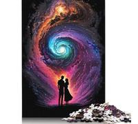 Puzzle carré de 500 pièces « Endless Love Space » pour adultes et en bois, jeu éducatif, 500 pièces (52 x 38 cm)