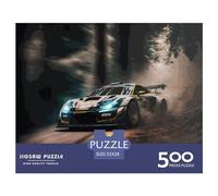 Puzzle carré de 500 pièces pour Adultes, Jeu de Course Automobile de Rallye forestier, Puzzle en Bois, Jeu de défi Unique, 500 pièces (52 x 38 cm)