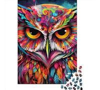 Puzzle carré de 500 pièces représentant des hiboux et Autres Animaux, en Bois, pour Adultes et Jeux éducatifs (52 x 38 cm).