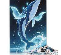 Puzzle carré de 500 pièces représentant des phares et des Constellations de Baleines pour Adultes et Puzzles en Bois, Jeu éducatif, Jouet de défi, 500 pièces (52 x 38 cm)