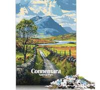 Puzzle carré de 500 pièces représentant Le Parc National du Connemara, en Irlande, pour Adultes et Enfants (52 x 38 cm). Activité familiale.
