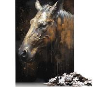 Puzzle carré de 500 pièces représentant Un âne enchanté, idéal pour Les Adultes, en Bois, 500 pièces (52 x 38 cm), idéal pour Les Cadeaux de Noël.