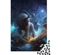 Puzzle carré de 500 pièces représentant Un Monstre des cavernes pour Adultes, Puzzle en Bois, activité familiale, 500 pièces (52 x 38 cm)