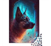 Puzzle carré de 500 pièces représentant Une Fable sur Le Berger Allemand, pour Adultes, Puzzle en Bois, Jeu de Manipulation, 500 pièces (52 x 38 cm)