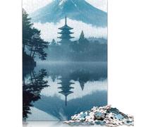 Puzzle carré de 500 pièces Style Japonais pour Adultes, Puzzle en Bois, Cadeau de Noël idéal pour Adultes, 500 pièces (52 x 38 cm)